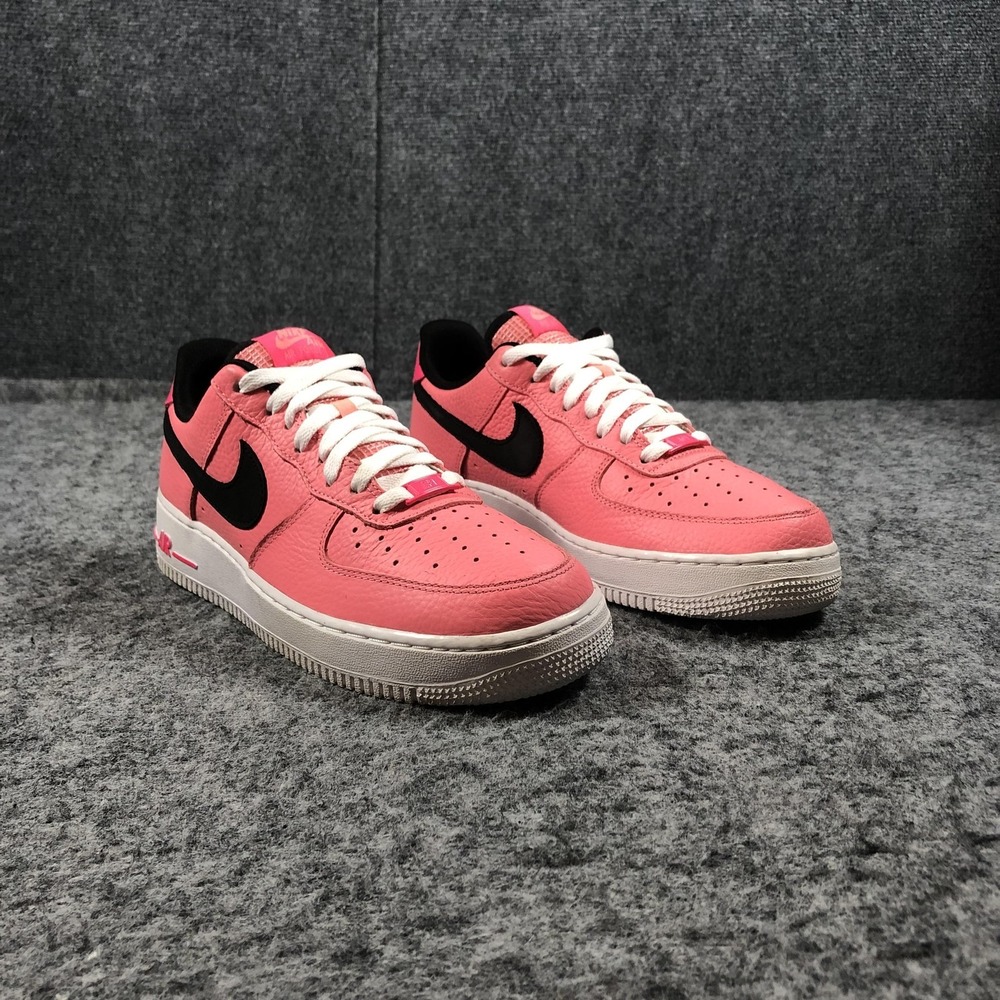 Nike Air Force 1 Low Pink Gaze Black Mens 9.5 Leather Sneakers DZ4861-600